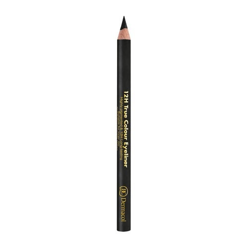 Dermacol 12h True Colour -rajauskynä musta, 2 grammaa