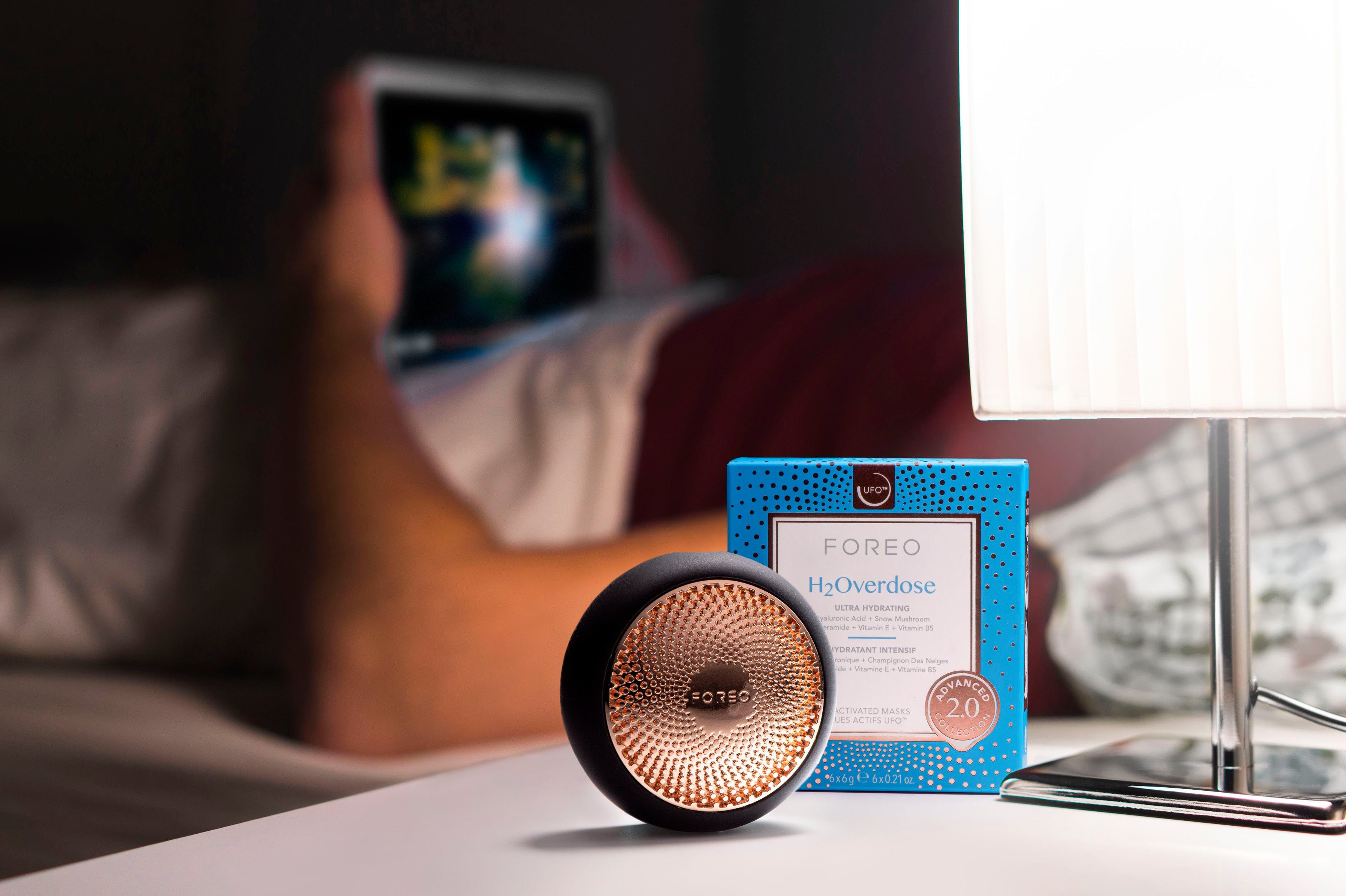 FOREO Gesichtsmaske UFO™ Mask H2Overdose 2.0 Packung, 6-tlg., komptibel mit UFO™ & UFO™ mini