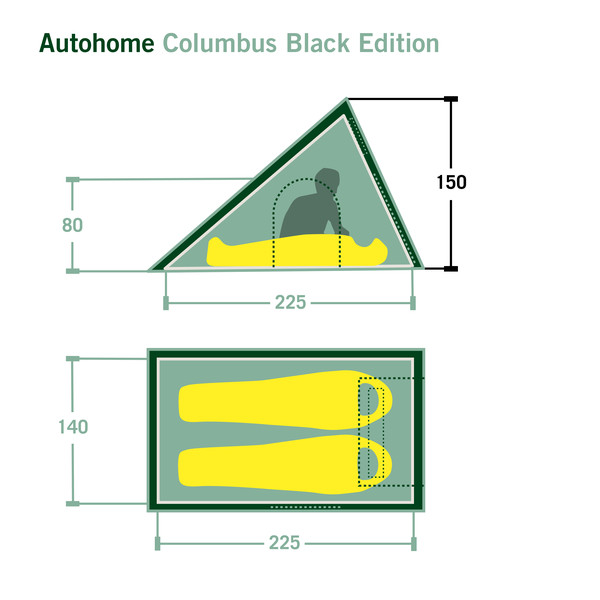 COLUMBUS BLACK EDITION - Dachzelt