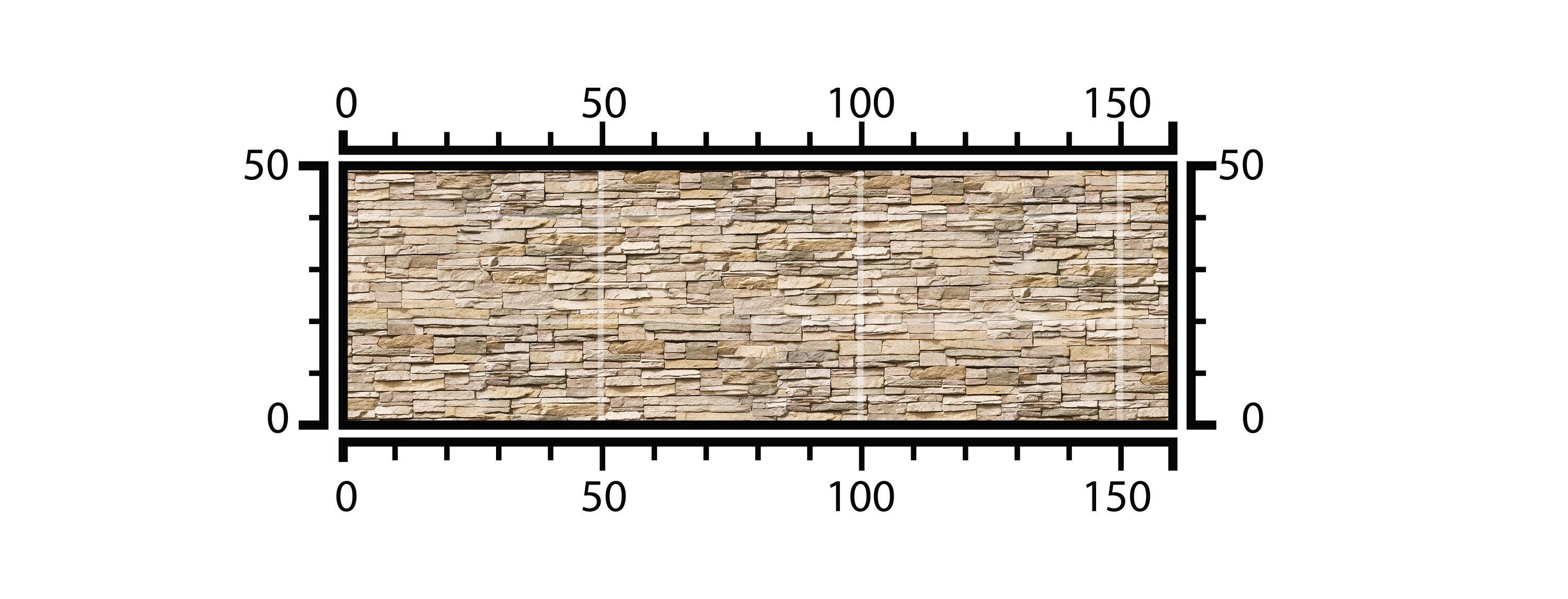 wandmotiv24 Küchenrückwand Asia Stone Natur, (1-tlg), Premium Hartschaum Nischenrückwand in versch. Größen