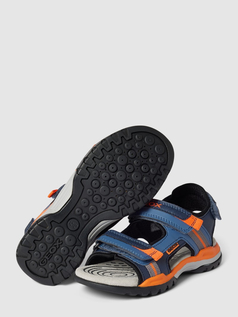 Sandalen mit Label-Details Modell 'BOREALIS' in marineblau