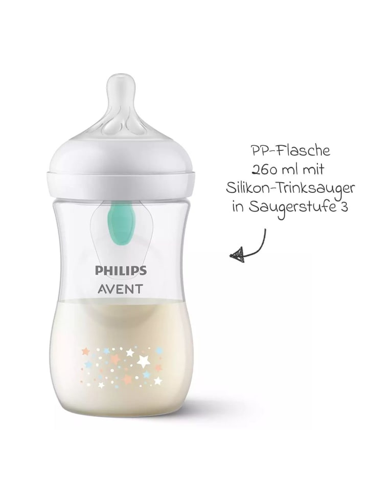 Philips Avent PP-Flasche Natural Response 260ml mit AirFree Ventil in weiss günstig kaufen onesize