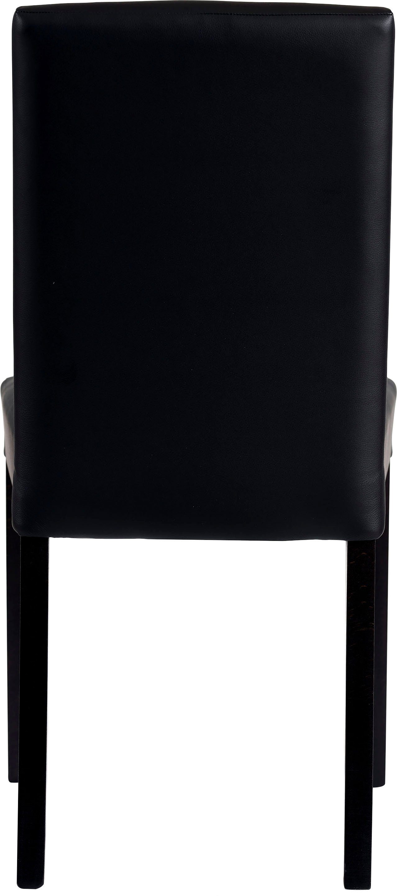 Home affaire 4-Fußstuhl Nina (Set, 2 St), Gestell Buche Massivholz wenge lackiert