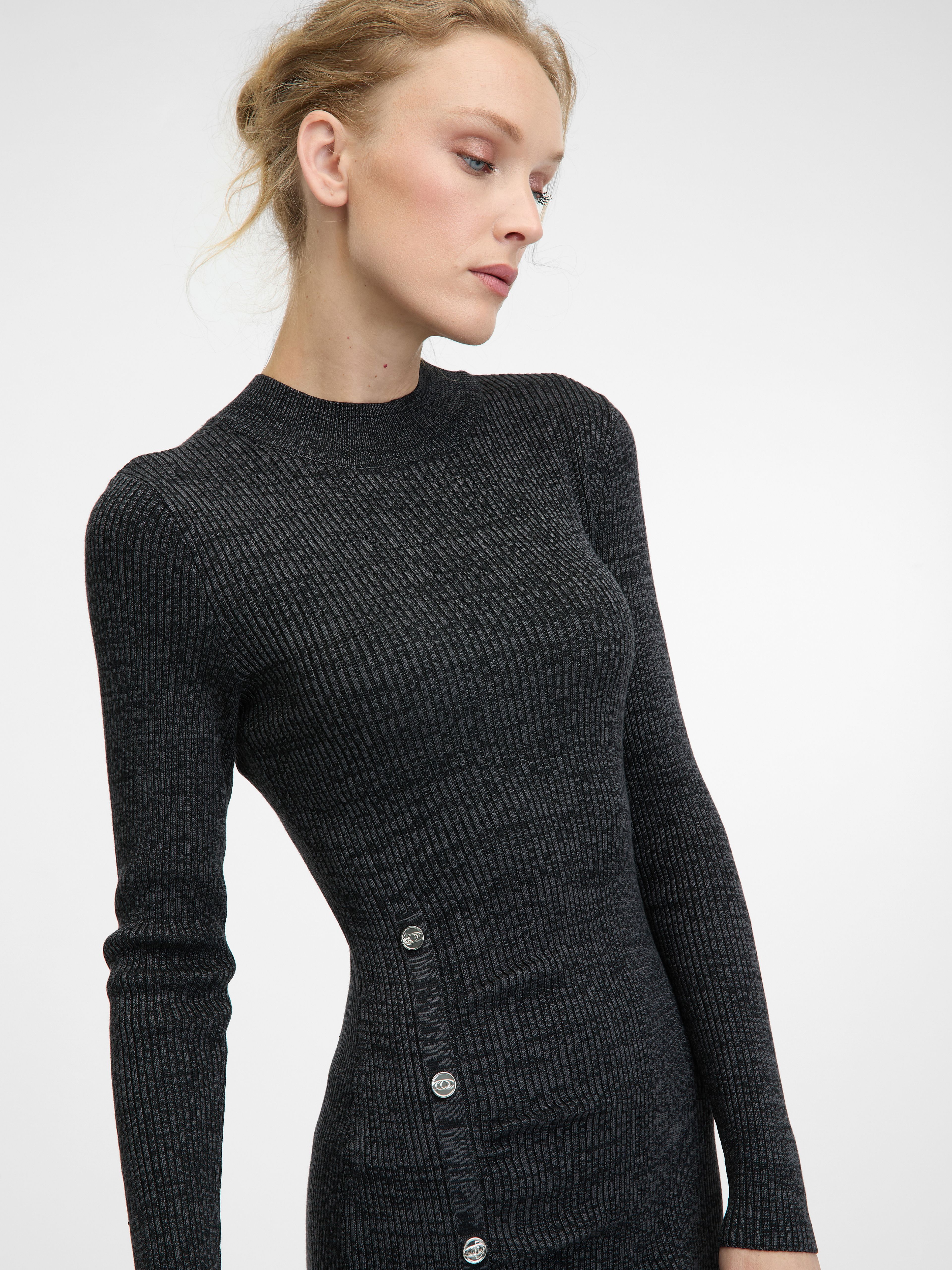 Schwarzes knielanges Damenkleid ORSAY