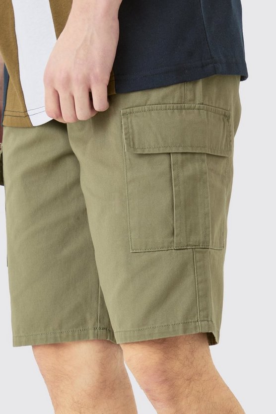 Tall lockere Cargo-Shorts mit elastischem Bund