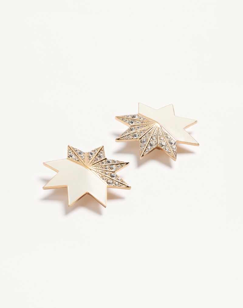 Pas Plus oorbellen van metaal, emaille en Swarovski® kristallen.