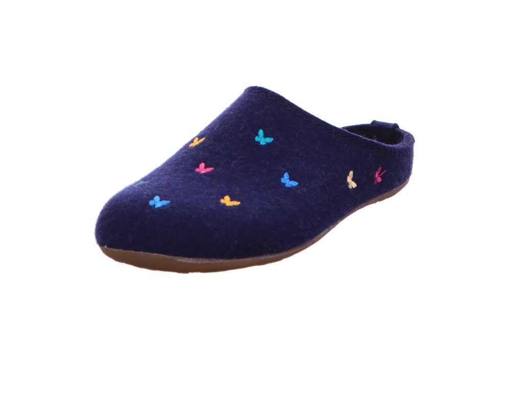 HAFLINGER Hausschuhe blau Farfalline
