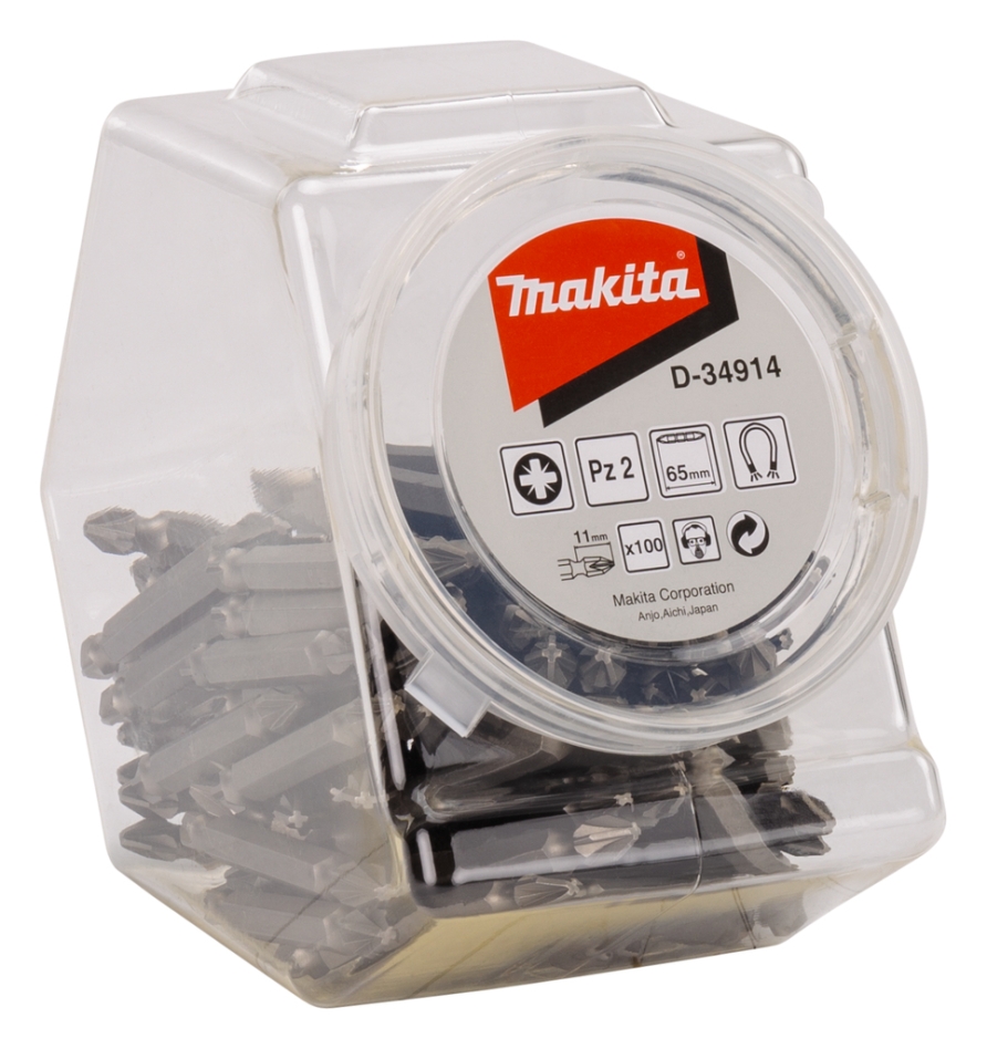 „Makita“ priedai D-34914 dvigubas atsuktuvas PZ2x65 mm, 100 vnt.