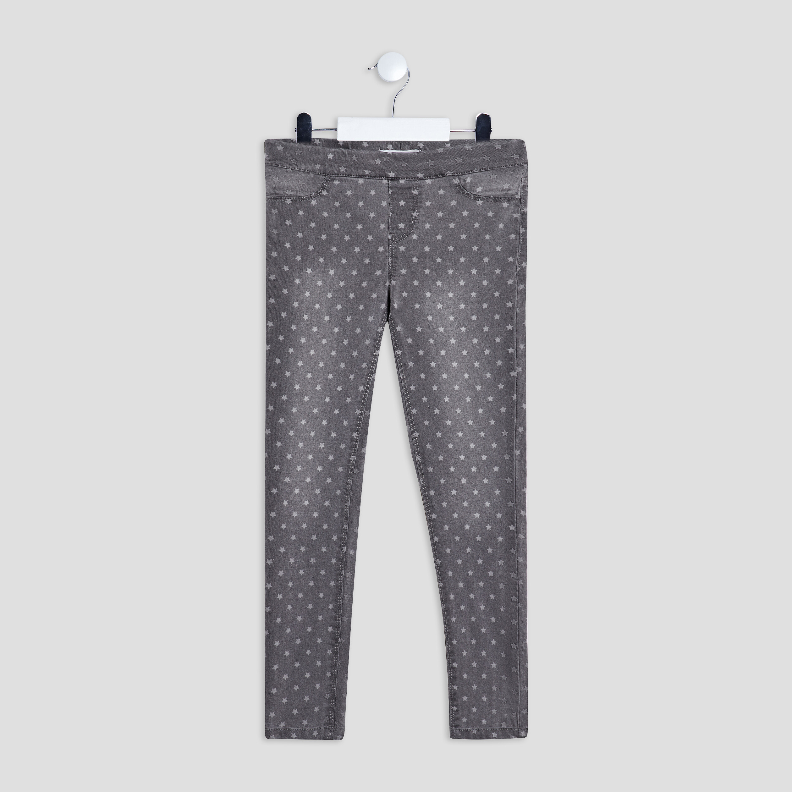Jegging élastiqué 2 poches gris fille | La Halle