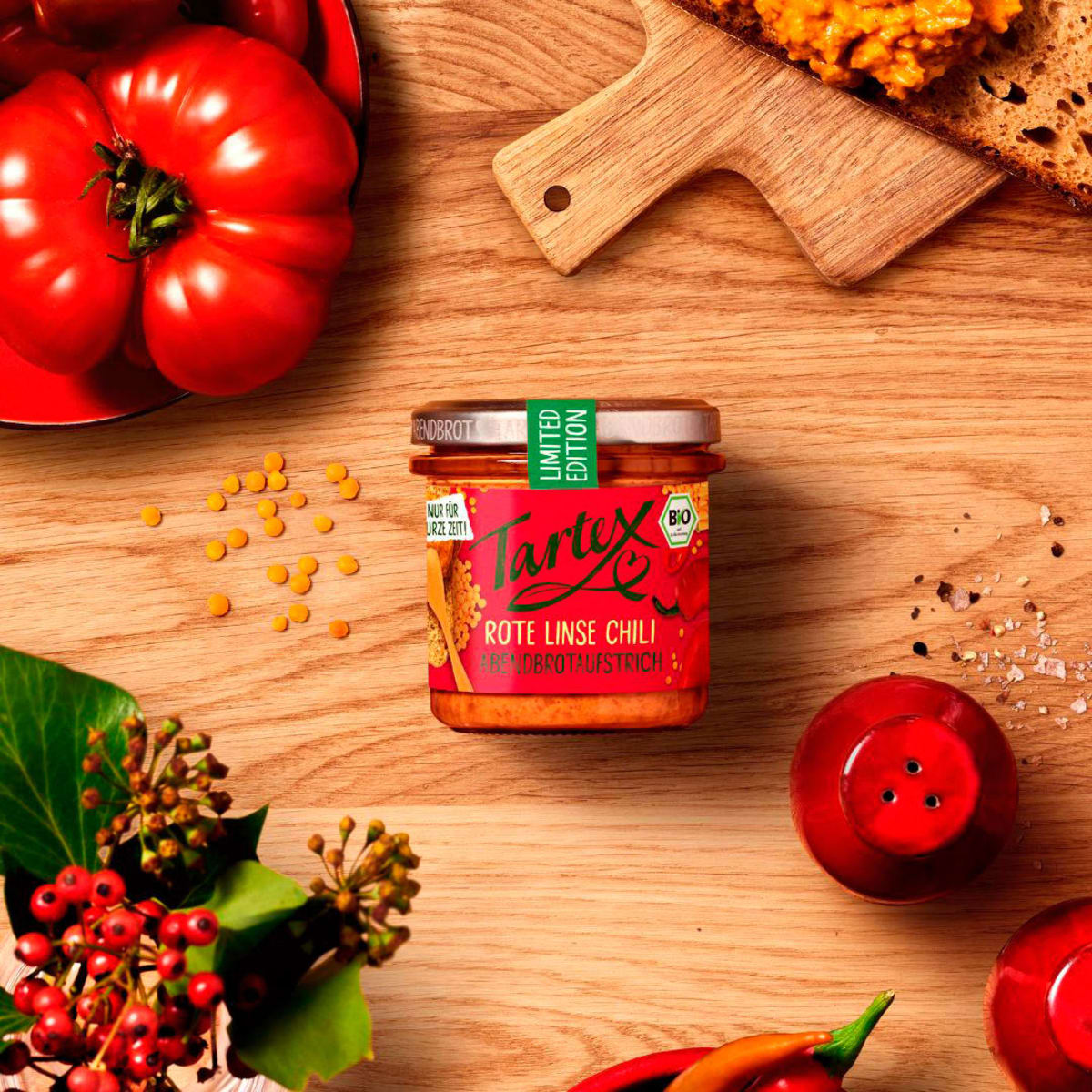 Brotaufstrich Rote Linsen Chili, 140 g