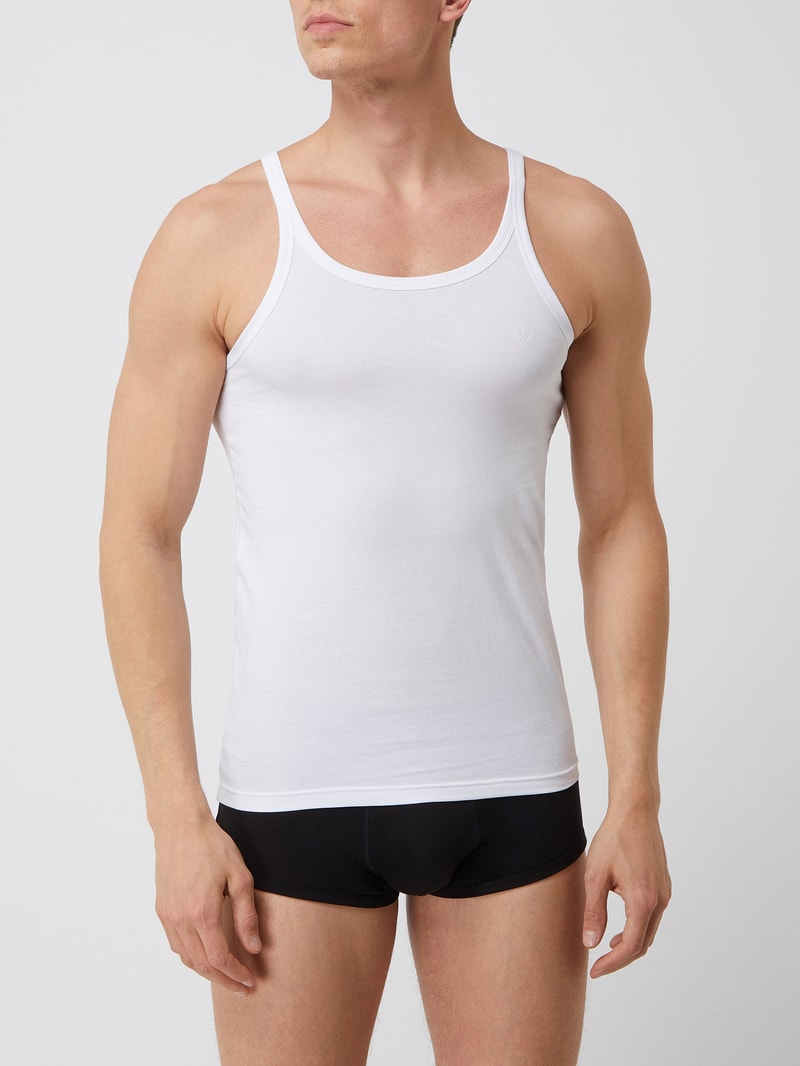 Tanktop aus Baumwolle im 2er-Pack in weiß
