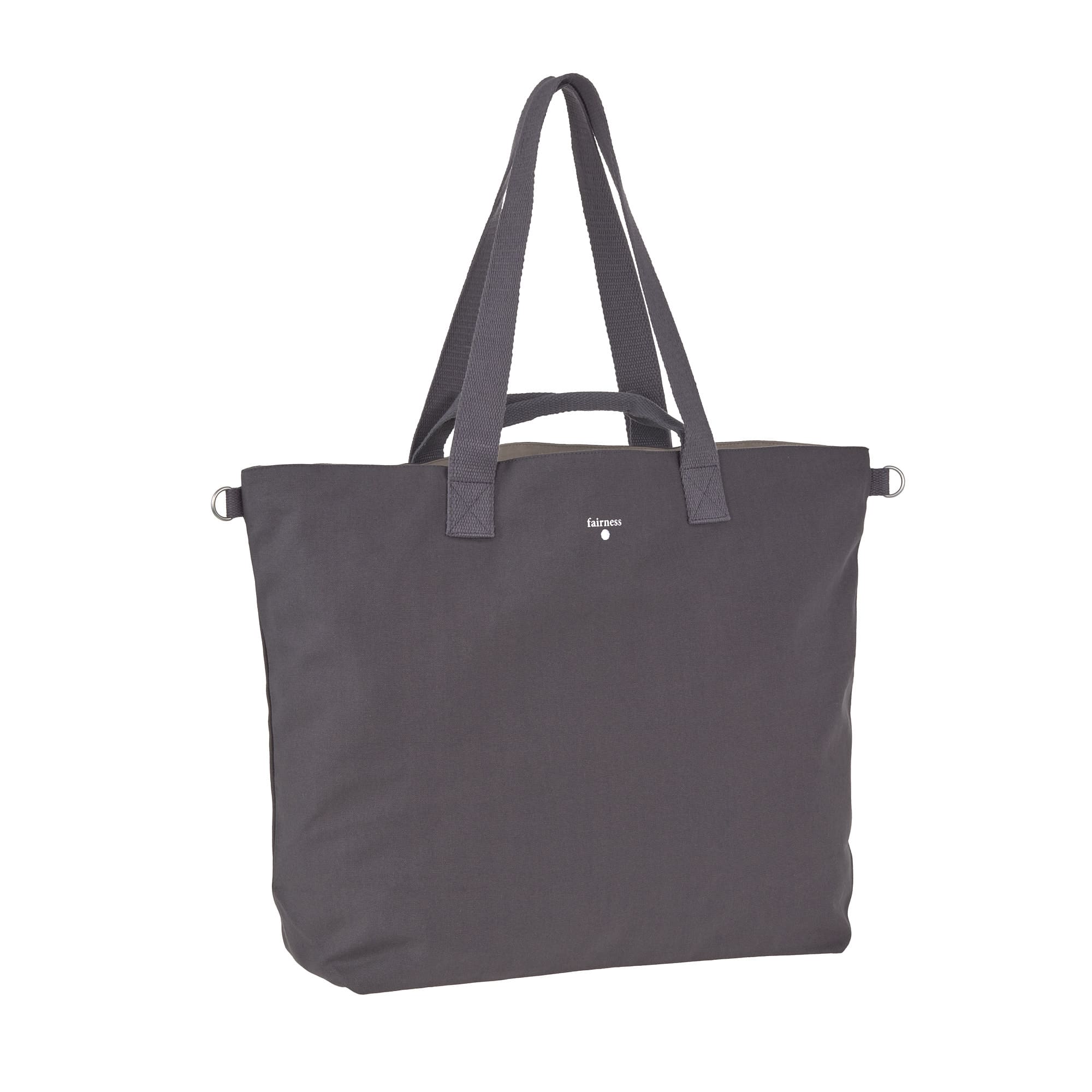 Einkaufstasche - Green Label Cotton Statement Shopper	, Anthrazit