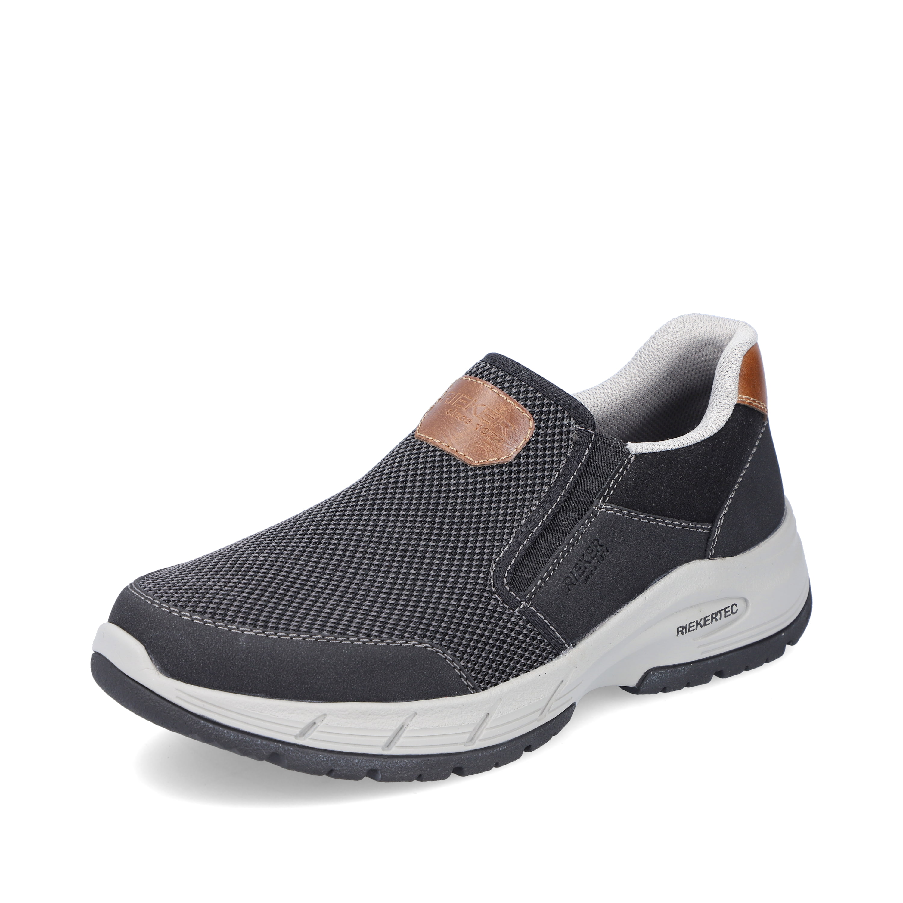 Rieker Herren Slipper asphaltgrau