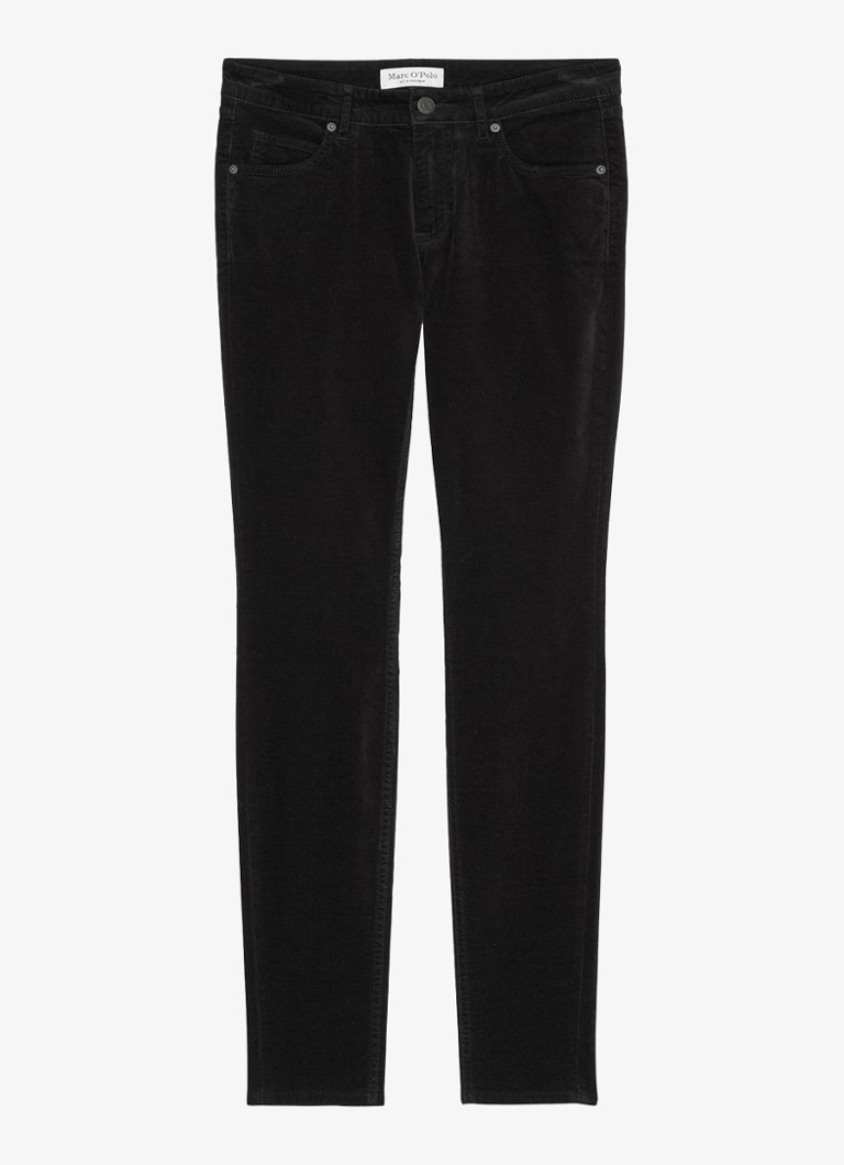 Jean slim taille mi-haute Marc O'Polo en coton biologique délavé.
