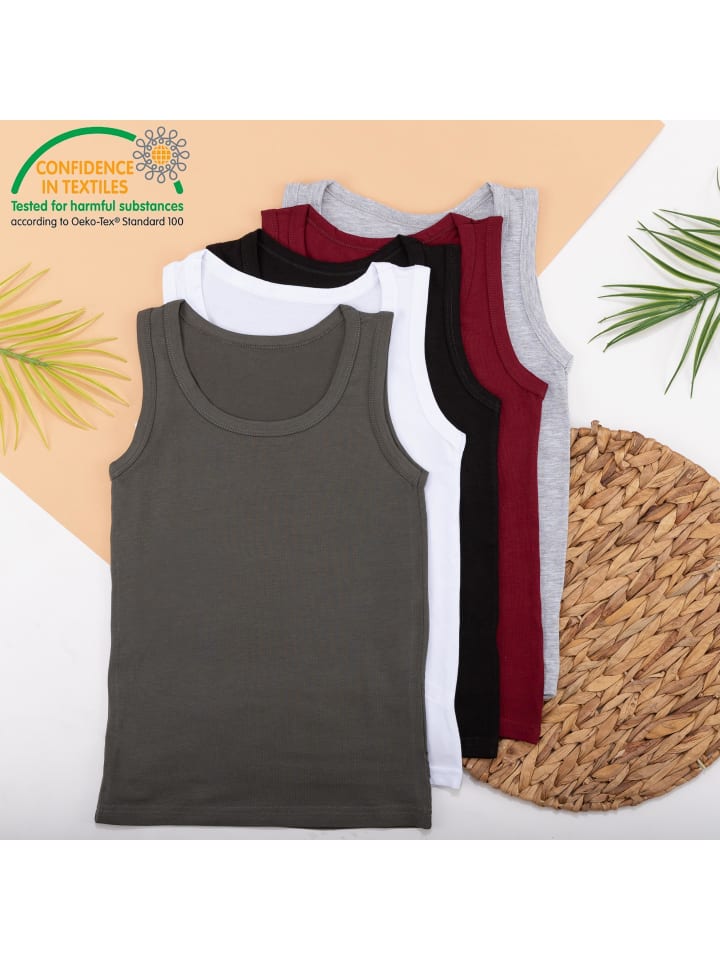 LOREZA 5er Set Unterhemden - Basics - Bunt günstig kaufen