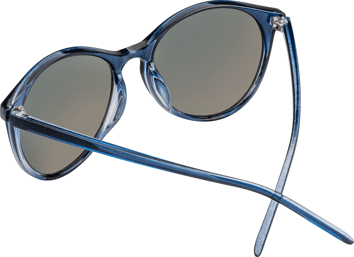 Sonnenbrille Erwachsene blau mit farbiger Tönung, 1 St