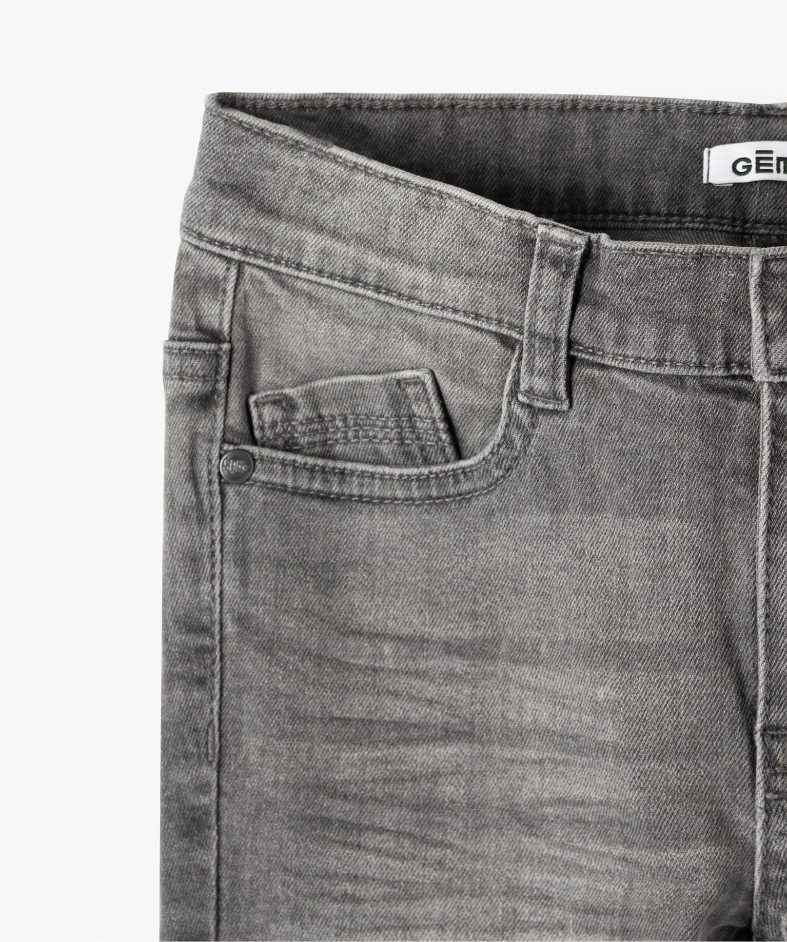 Jean Garçon coupe slim 5 poches grey | GEMO