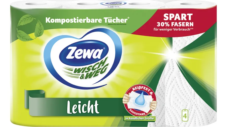 ZEWA WISCH&WEG Leicht Haushaltstücher 4x48 Blatt