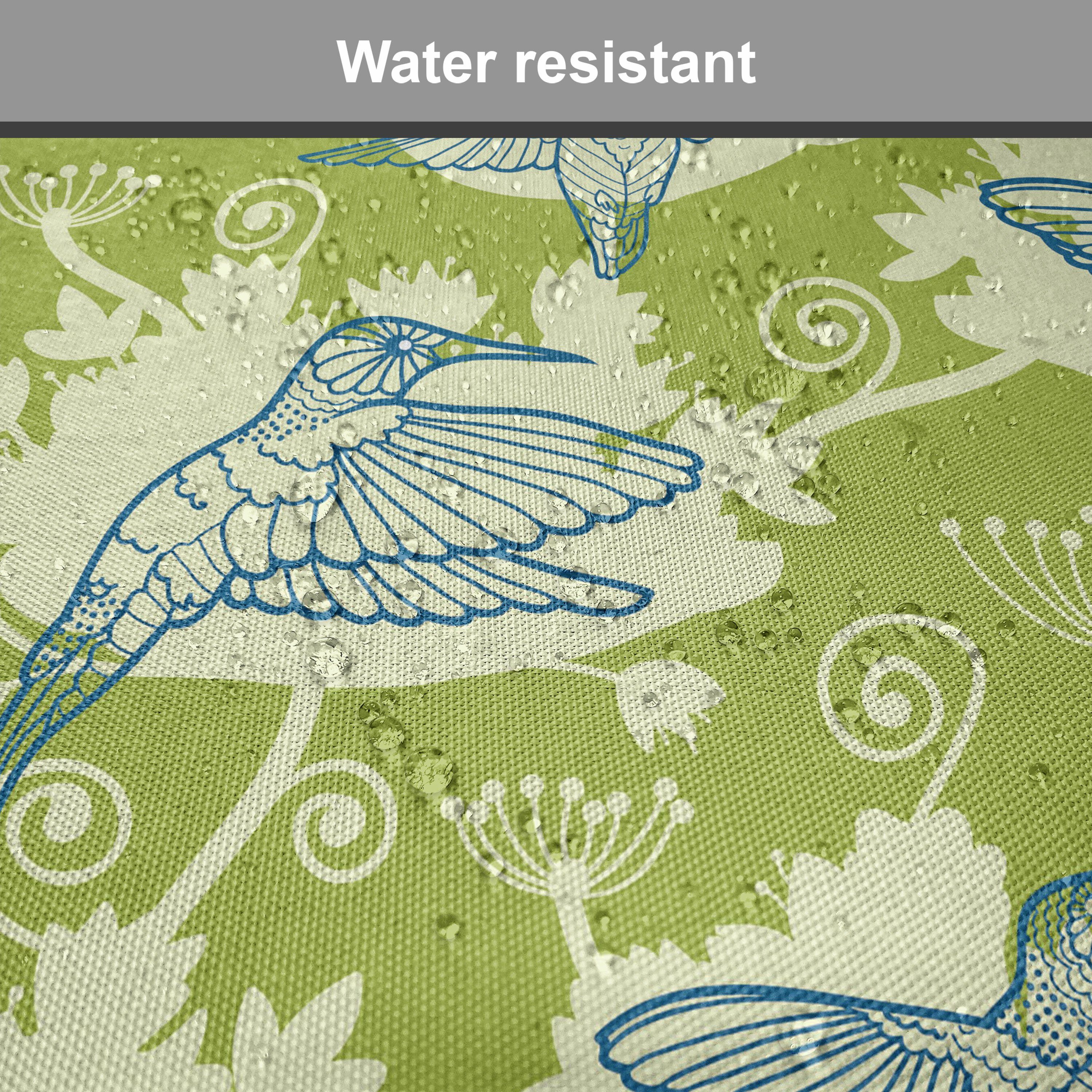 Abakuhaus Stuhlkissen Dekoratives wasserfestes Kissen mit Riemen für Küchensitze, Kolibri Garten Hummingbird