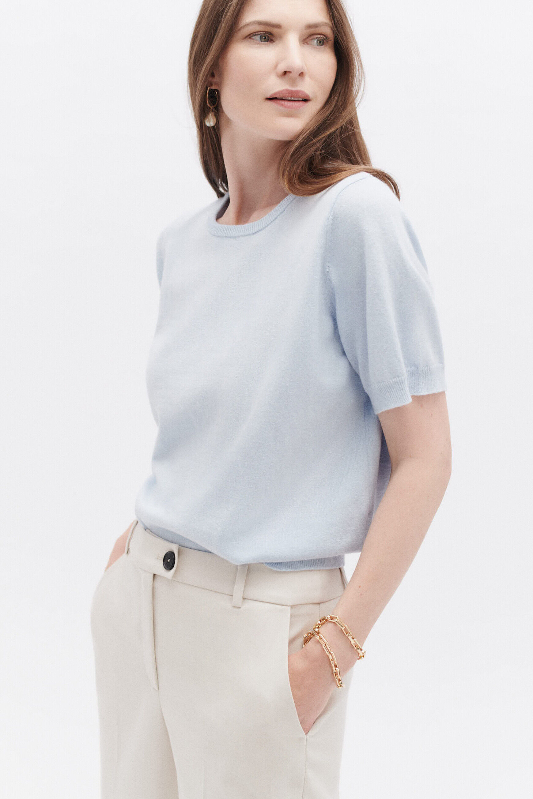 Pantalon psam beige femme