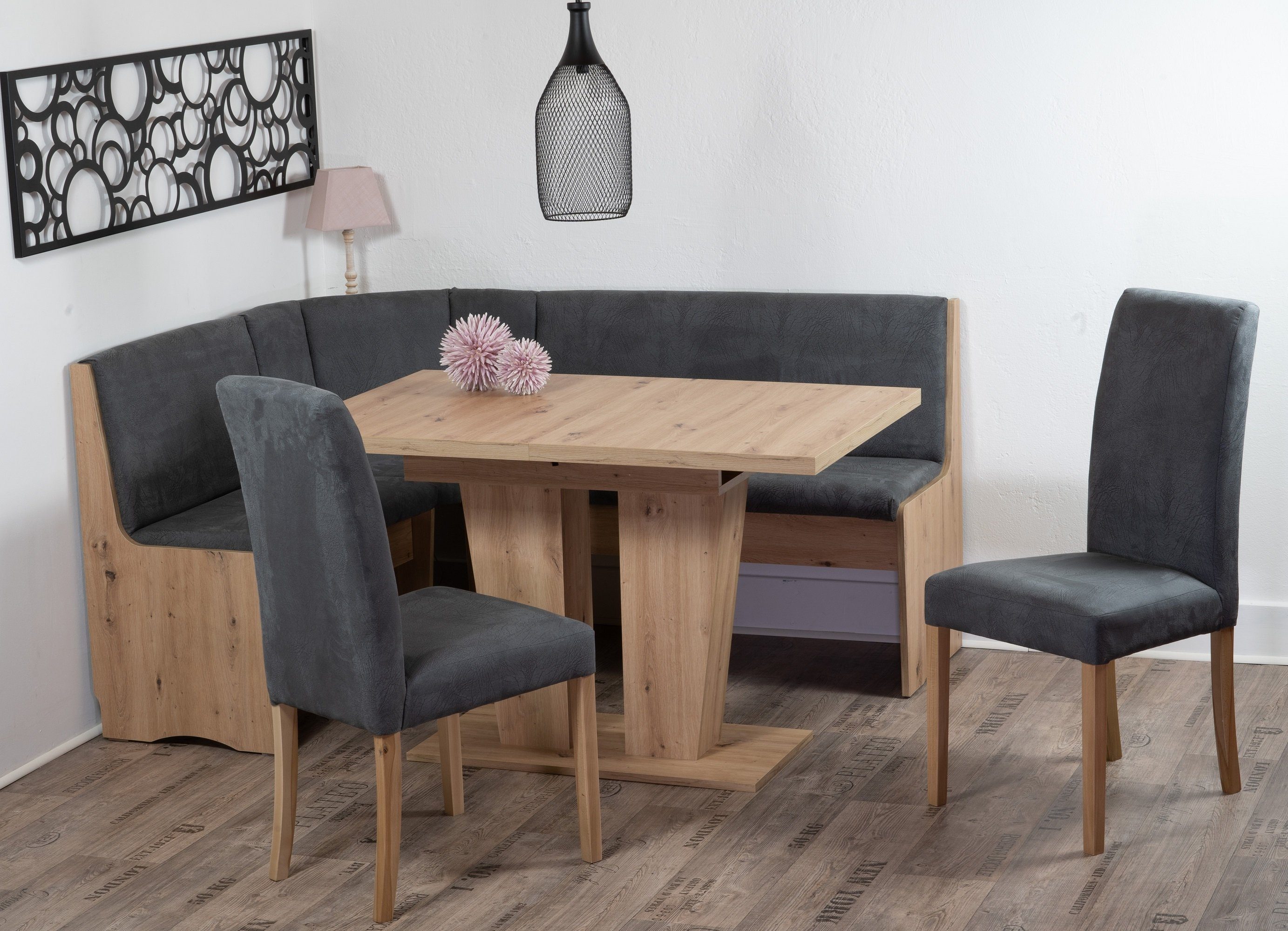 Stolebaenk Eckbankgruppe Duisburg Artisan Titanic Duisburg VE/VA, (Eckbankgruppe, 1 x Eckbank, 1 x Tisch, 2 x Stuhl), Bezüge mit 48.000 Scheuertouren