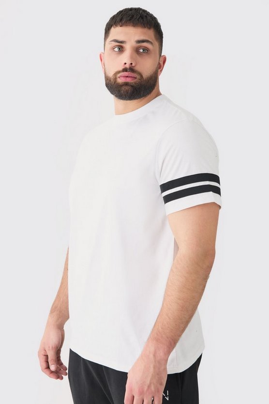 Plus T-Shirt mit Kontrast-Einsatz