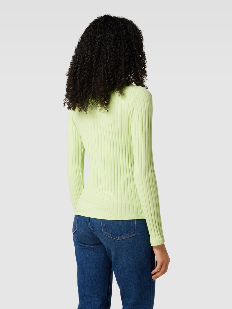 Longsleeve mit U-Boot-Ausschnitt Modell 'Sovke' in hellgrün