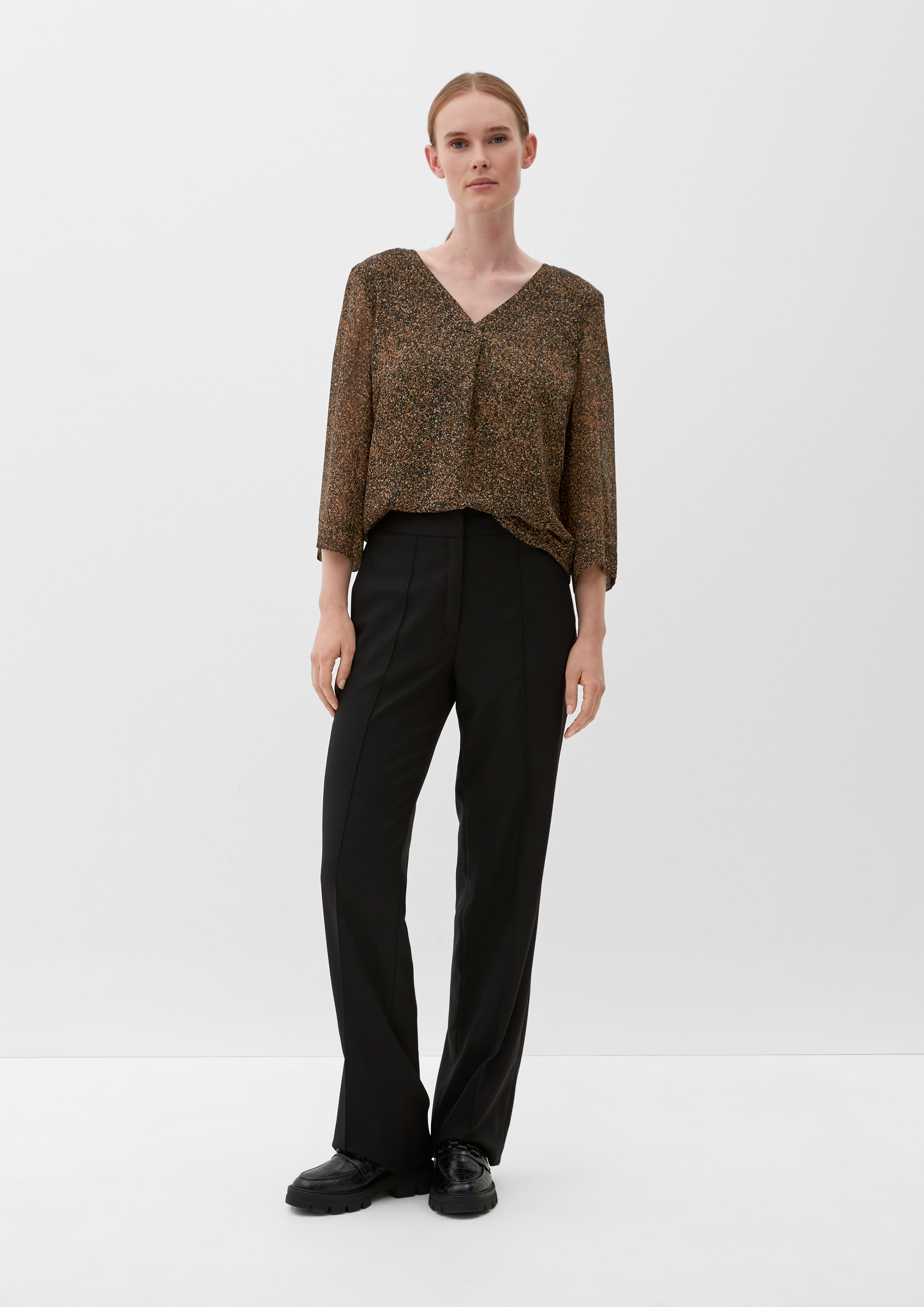 Chiffonbluse mit Plisséefalten  2122177-99A1