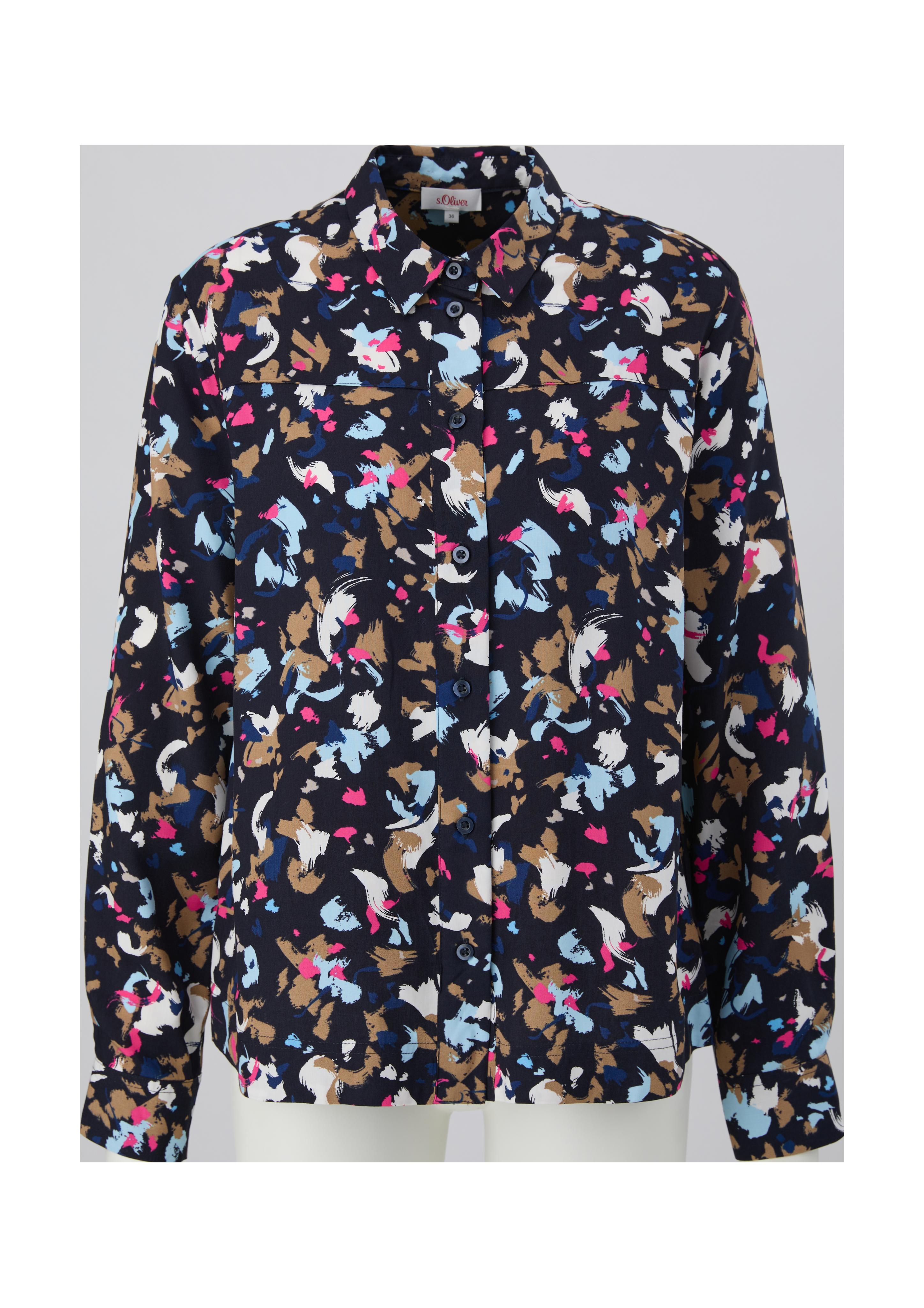 Viskosebluse mit Allover-Print  2124882-59A0