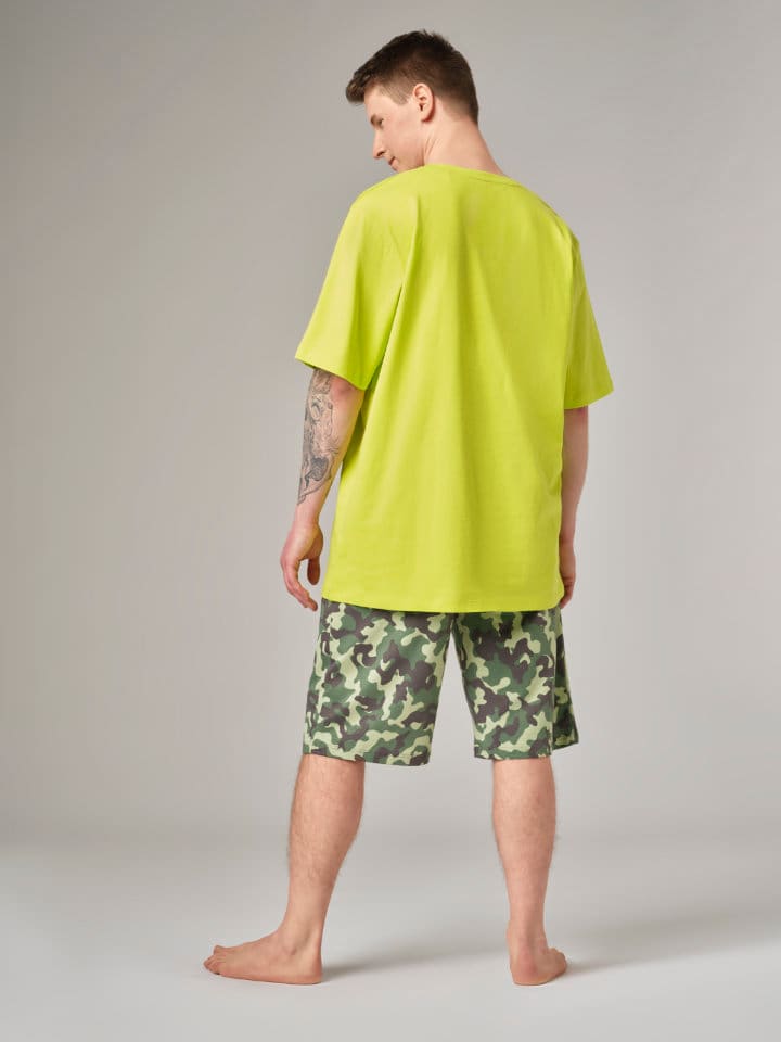 comazo Herren Schlafanzug kurz in Lime günstig kaufen 52