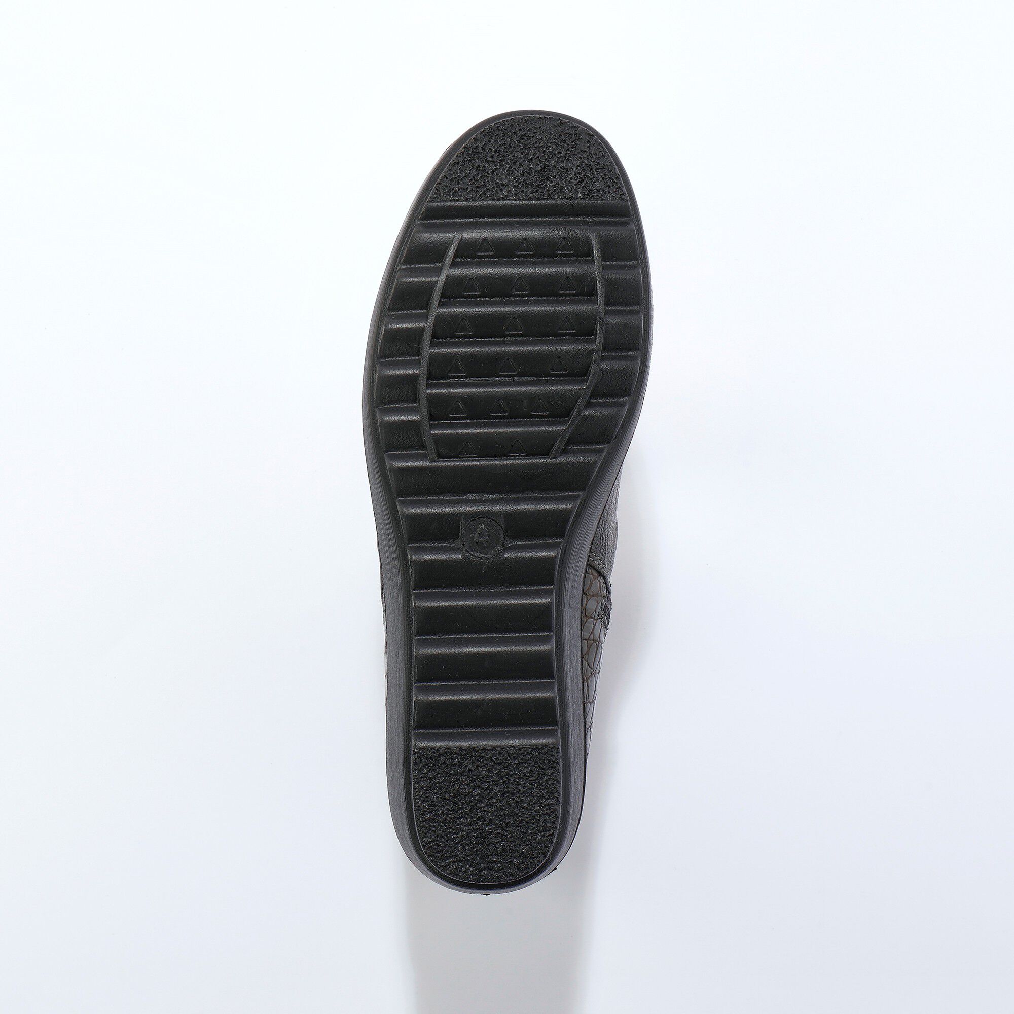 Boots compensées plissées et zippées, dos effet croco