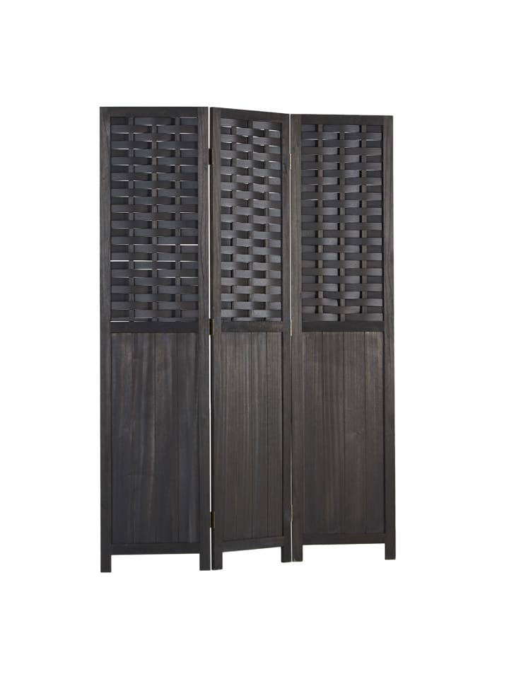Homestyle4u 3-tlg. Paravent in Schwarz 120x170 günstig kaufen onesize
