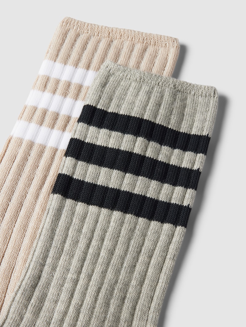 Socken mit Label-Detail im 2er-Pack in beige