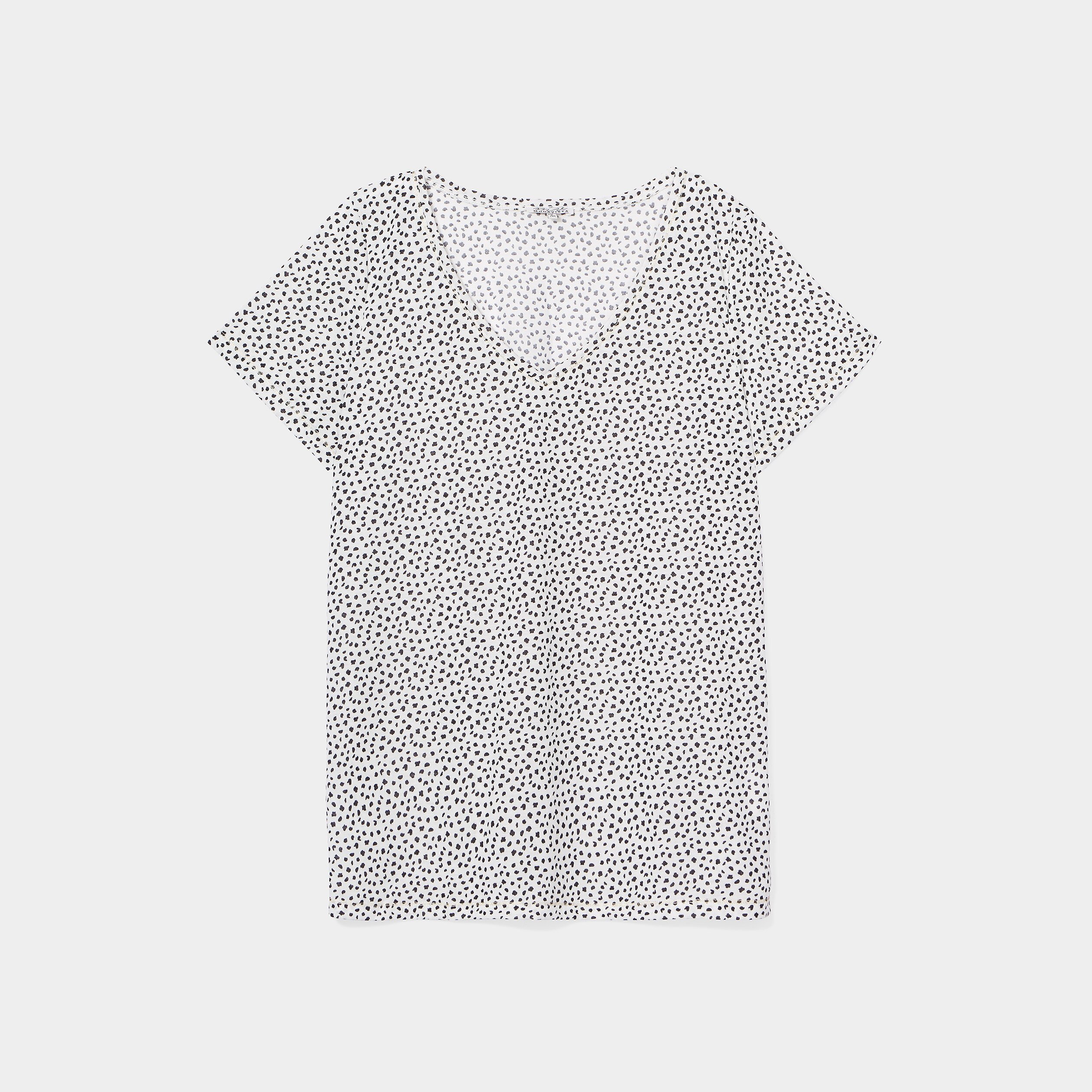 T-shirt manches courtes blanc femme grande taille | La Halle