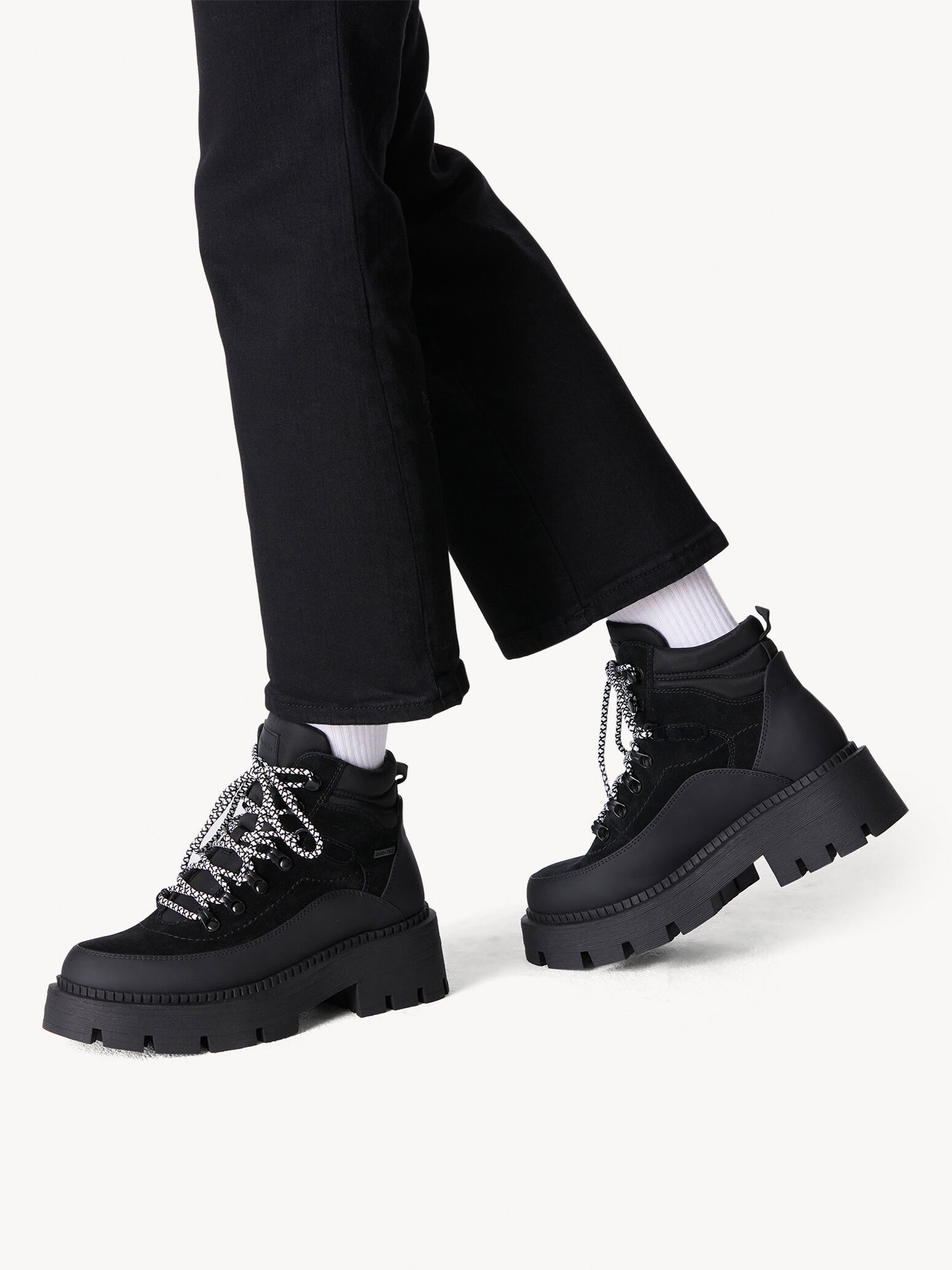 Bottine en cuir - noir doublure chaude