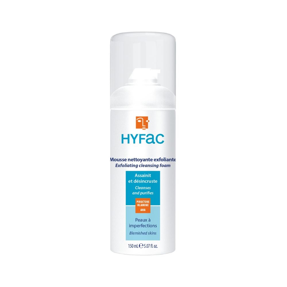 hyfac Mousse nettoyante exfoliante Fl pompe/150ml MOUSSE