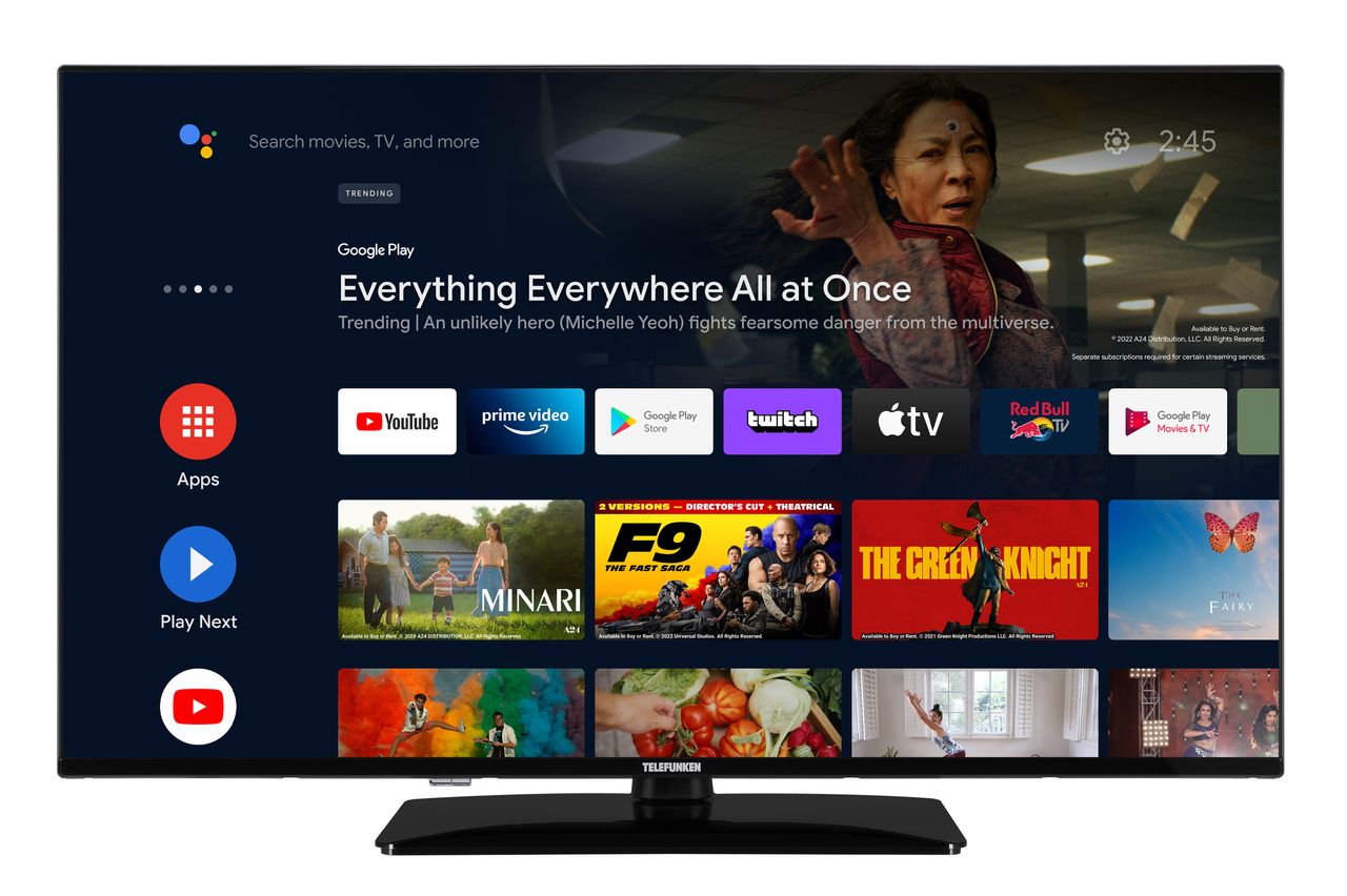 Telefunken TELEFUNKEN D55U750X2CWI Fernseher 55 Zoll Android Smart TV (4K UHD, HDR Dolby Vision, Dolby Atmos)
