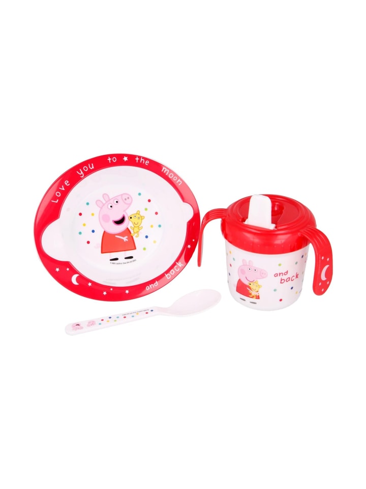 Stor 3er Set Babygeschirr Peppa Pig in bunt günstig kaufen onesize
