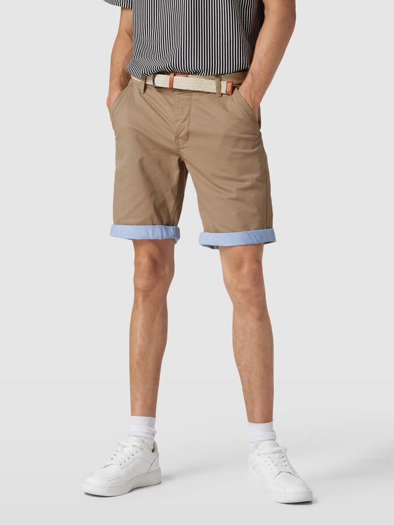 Chinoshorts inklusive Gürtel Modell 'MAGNUS' in beige
