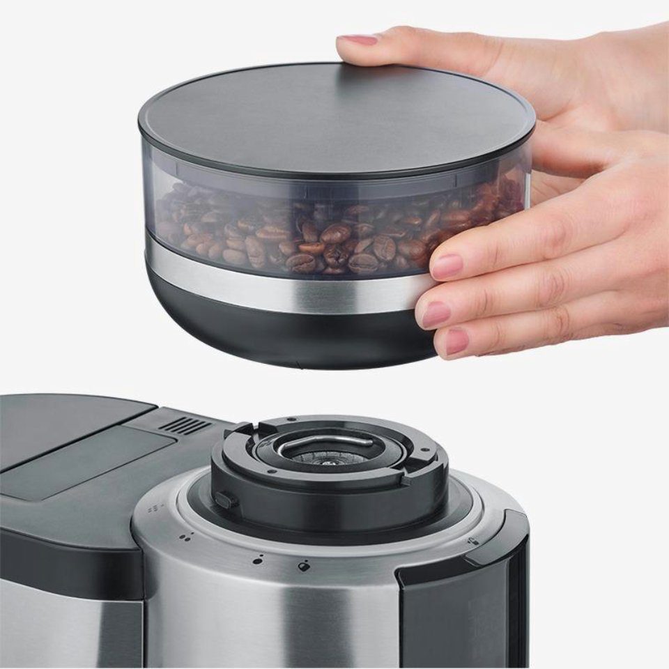 Severin Filterkaffeemaschine KA 4851 FILKA, Goldton-Filter, Edelstahl-Thermoskanne, Warmhaltefunktion, LED-Touch-Display