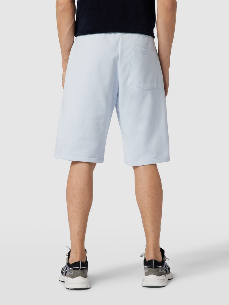 Sweatshorts mit Label-Print in ozean blau