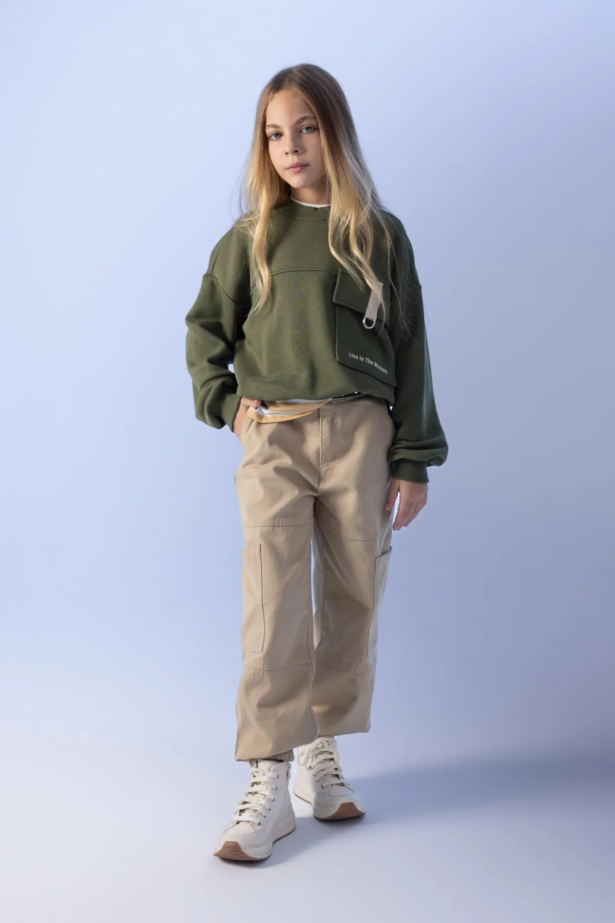 DeFacto  Mädchenhose aus Fallschirm-Gabardine