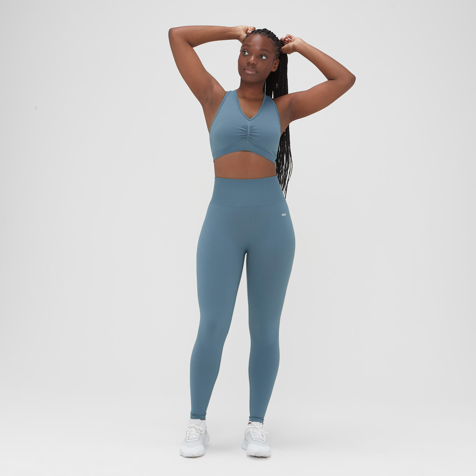 Legging sans coutures délavé MP pour femmes – Bleu galet