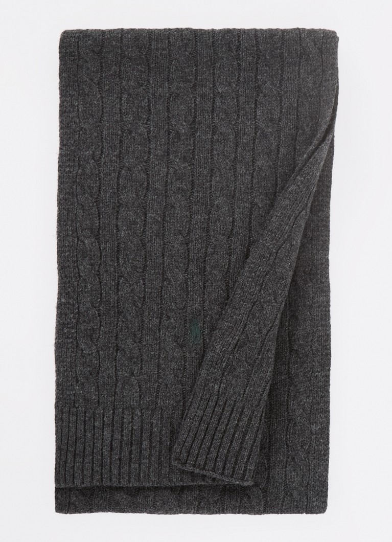Sciarpa Ralph Lauren in maglia a trecce, misto lana, 205 x 30 cm