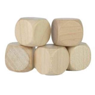 Würfel Naturholz Blanko W6 16mm