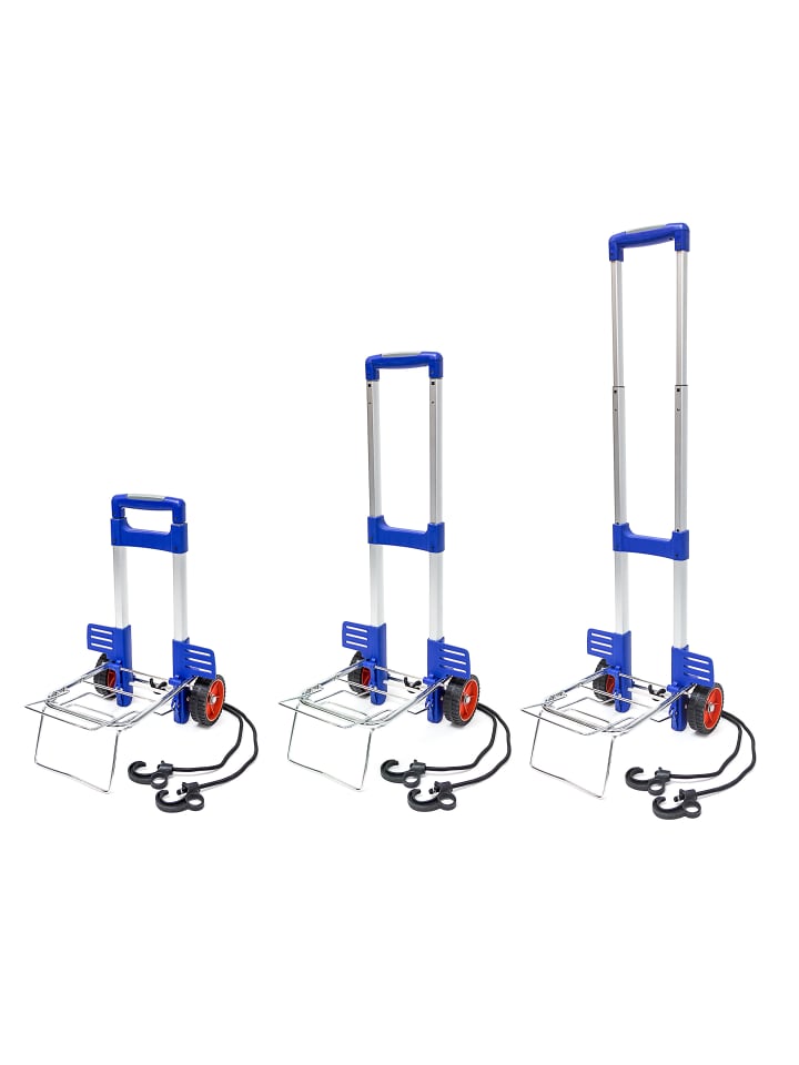 relaxdays Transport Trolley in Blau - (B)30 x (H)93 x (T)36 cm günstig kaufen onesize