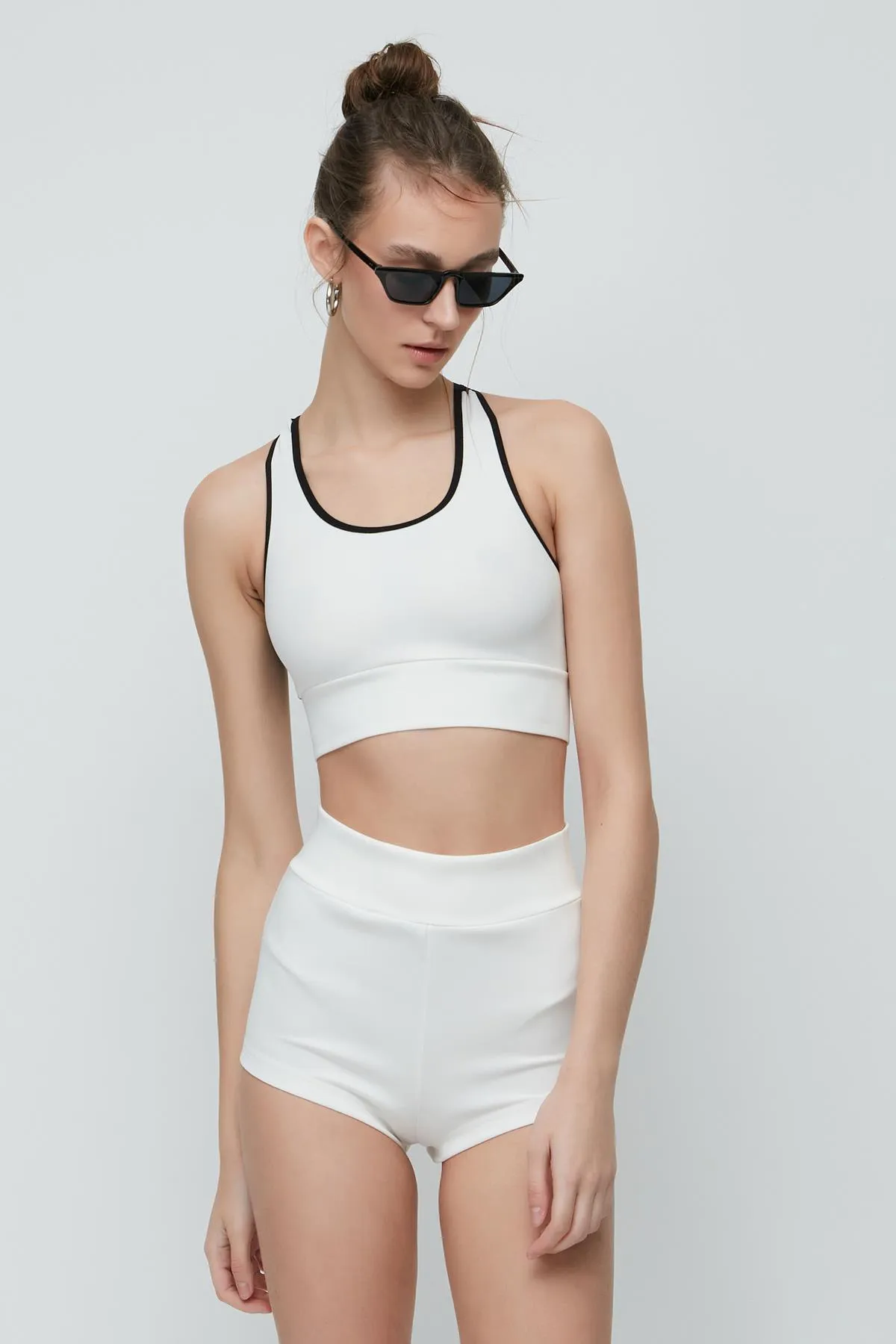 C&City  Bustier-Shorts-Set mit breiten Trägern 9151 Creme