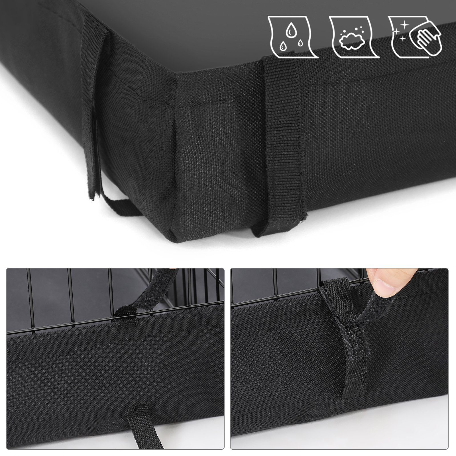 SONGMICS Kleintierkäfig, 2 separate Bereiche, mit Boden aus Gewebe, 3 Türen