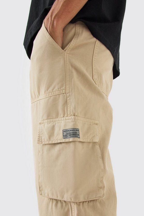 Cargo-Hose mit Reißverschluss und Etikett