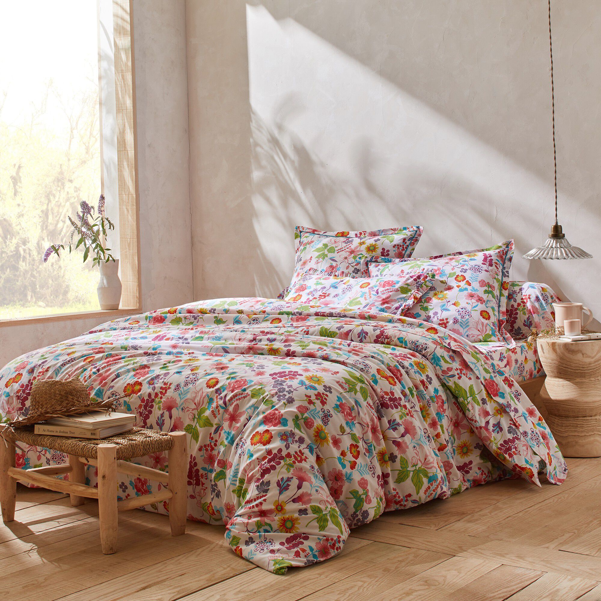 Linge de lit Kelly en coton imprimé floral